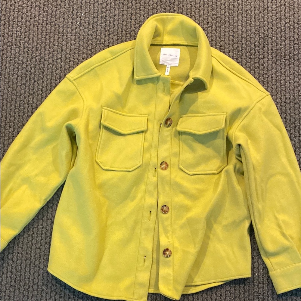Yellow woman’s button jacket